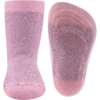 Ewers Antislip sokken Dusty rose Glitter