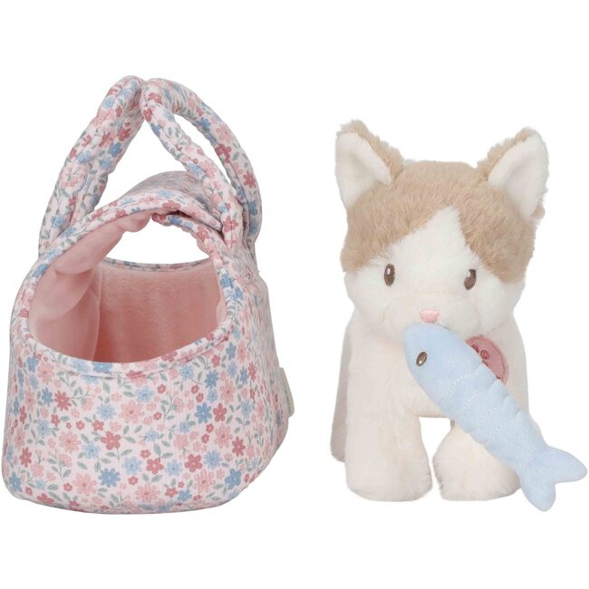 Knuffelkat Marley in tas