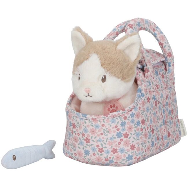 Knuffelkat Marley in tas