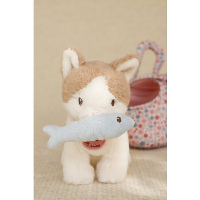 Knuffelkat Marley in tas