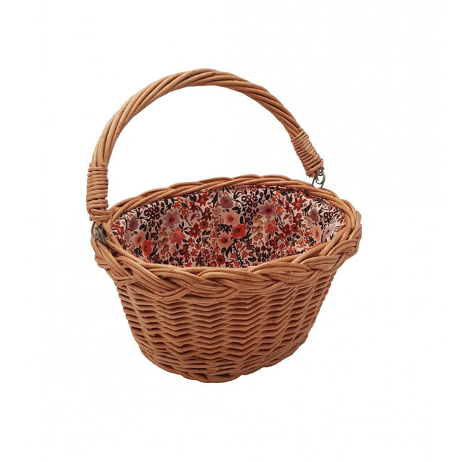 Fietsmand Retro flowers