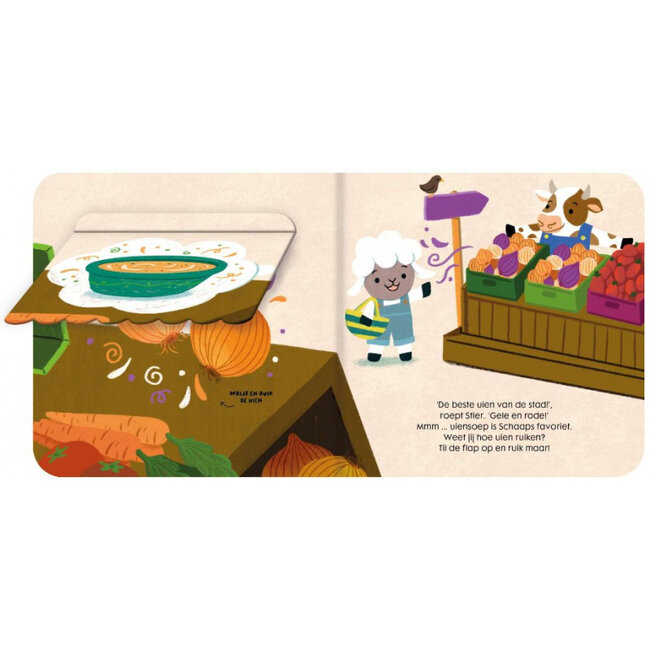 Wrijf en ruikavontuur - Schaap gaat naar de markt