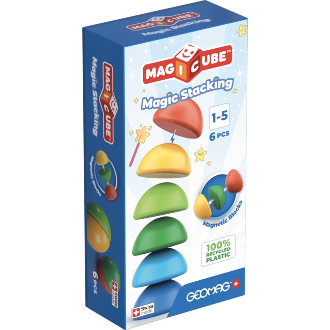 Geomag Magicube Blocks Recycled stacking 6 pcs