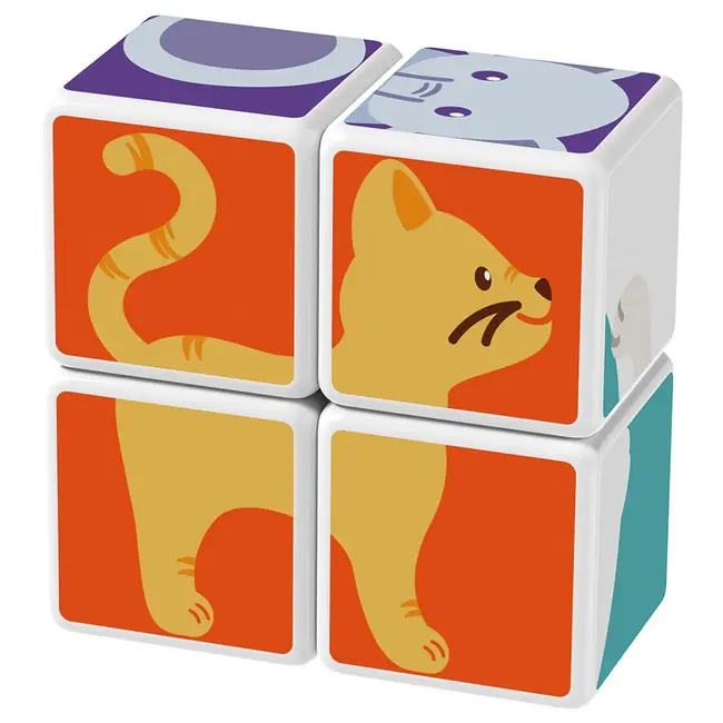 Geomag Magicube Printed animal friends + cards 7pcs