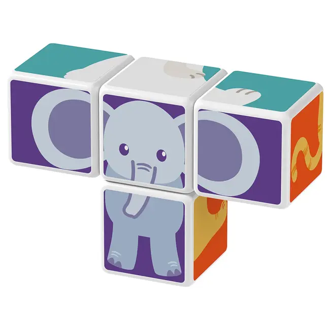 Geomag Magicube Printed animal friends + cards 7pcs