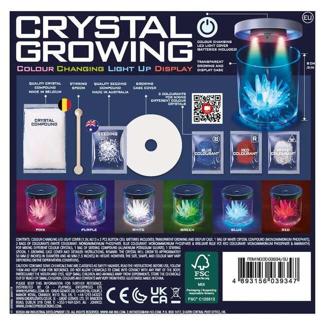 4M Groei Een Kristal - Colour Changing Light Up Display