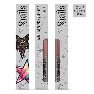 Nagel glitter 2-in-1