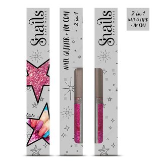 Nagel glitter 2-in-1