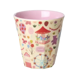 Rice Beker Middelgroot - Roze - Fun Fair Print
