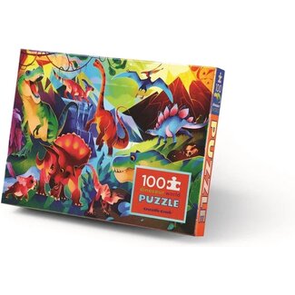 Crocodile Creek Holographic foil puzzel - 100 stuks - Dino wereld