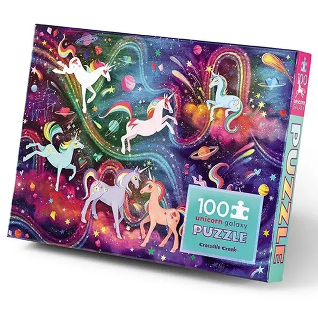Holographic foil puzzel - 100 stuks - Eenhoorn galaxy