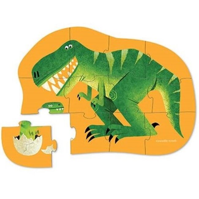Puzzel - Shaped box - 12 stuks -Baby dinosaurus