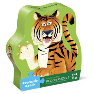 Crocodile Creek Puzzel - Shaped box - 36 stuks - Wilde dieren