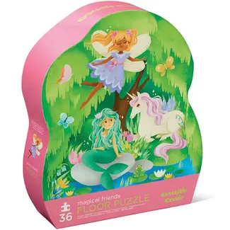 Crocodile Creek Puzzel - Shaped box - 36 stuks - Magische vrienden