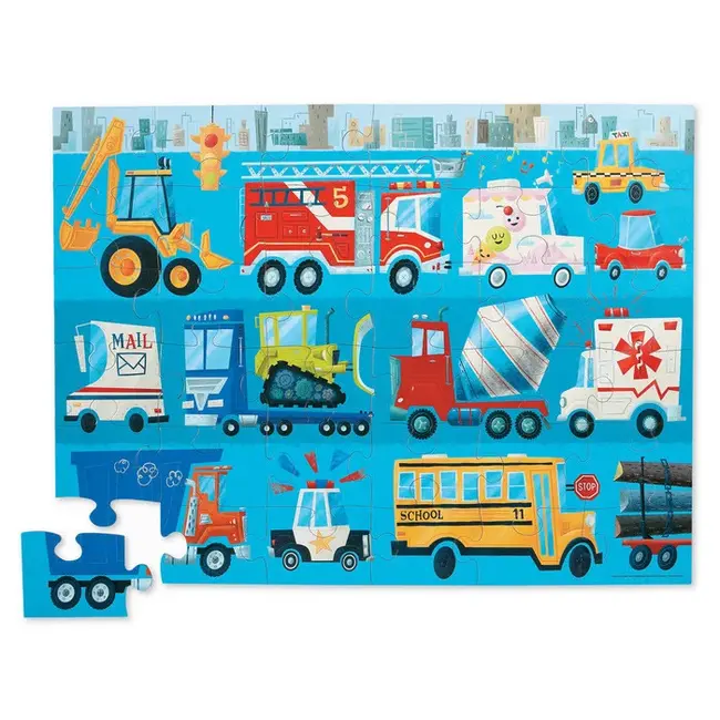 Puzzel - Shaped box - 36 stuks - Voertuigen