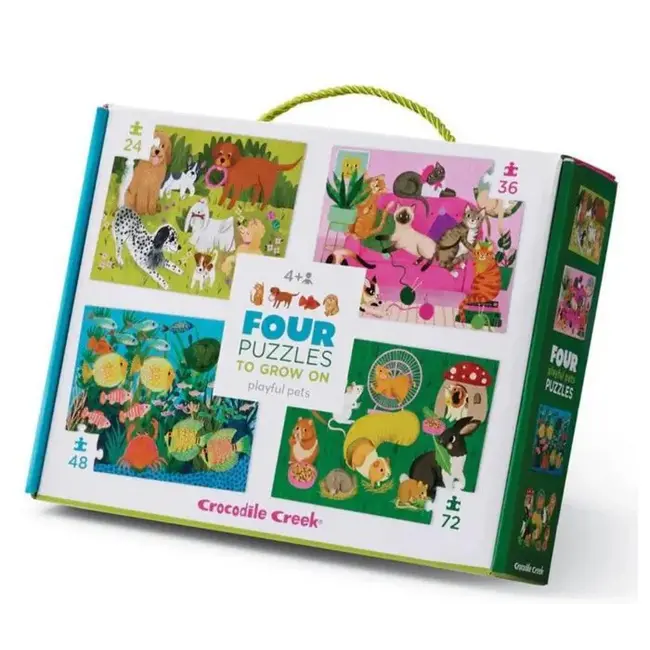4 puzzel set - Huisdieren