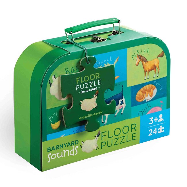 Vloerpuzzel  - 24 stuks - Boerderijgeluiden