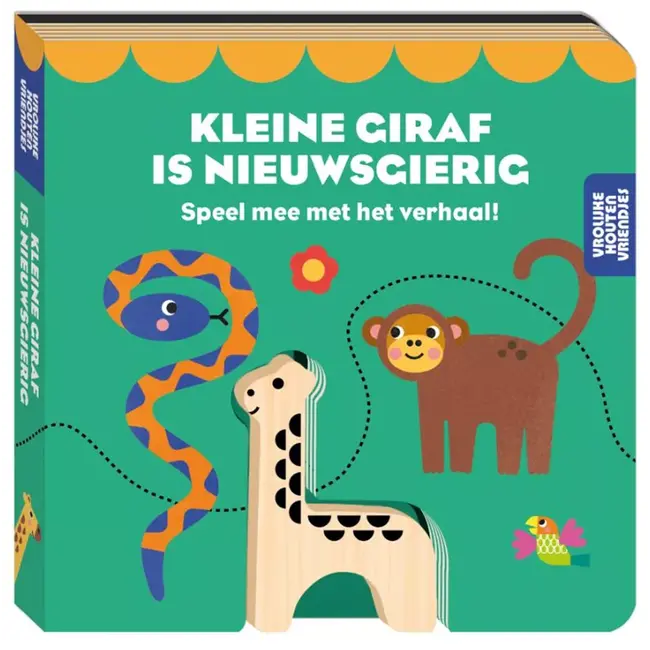 Kleine giraf is nieuwsgierig