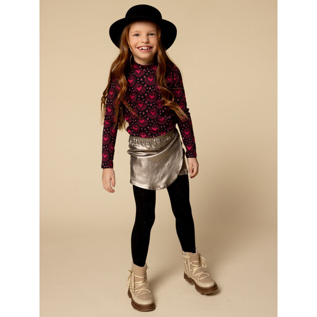 Metallic skirt champagne