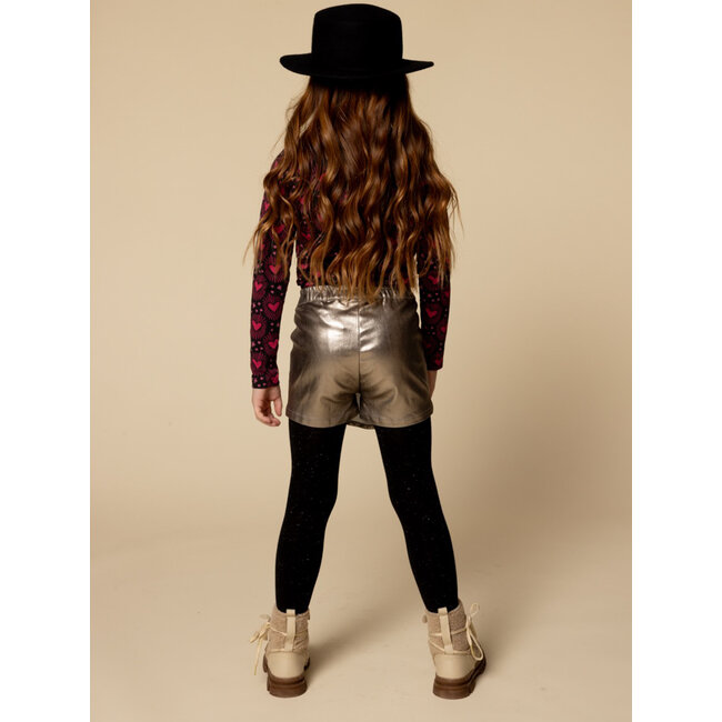 Metallic skirt champagne