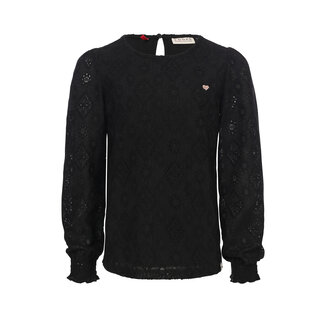 Looxs Fancy lace top pebble black