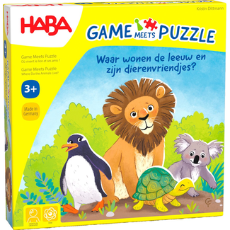 Haba Puzzel game - Waar wonen de Leeuw en zijn Dierenvriendjes?