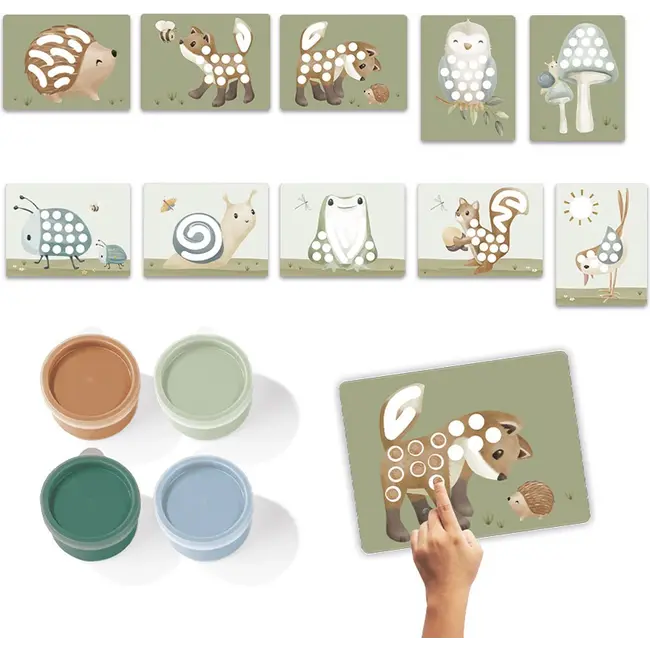 Vingerverfset Forest friends