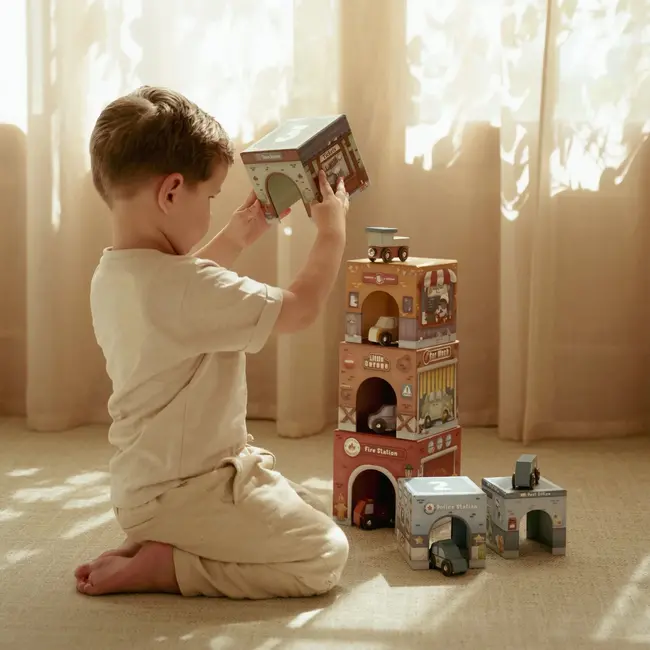 Stapelblokken met auto's