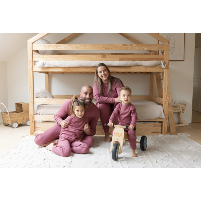 Pyjama volwassenen Family Edition berry