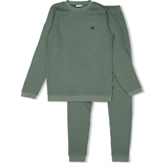 Feetje Pyjama volwassenen Family Edition zeegroen