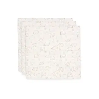 Jollein Jollein hydrofiel  70x70cm 3pack Elephant tales