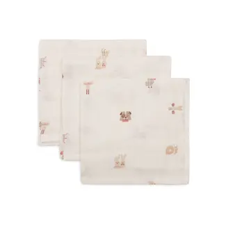 Jollein Jollein Hydrofiel monddoekjes 30x30 cm 3 pack Animal friends