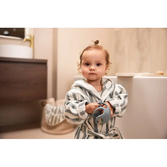 Jollein badcape  75x75cm stripe terry Sea Green