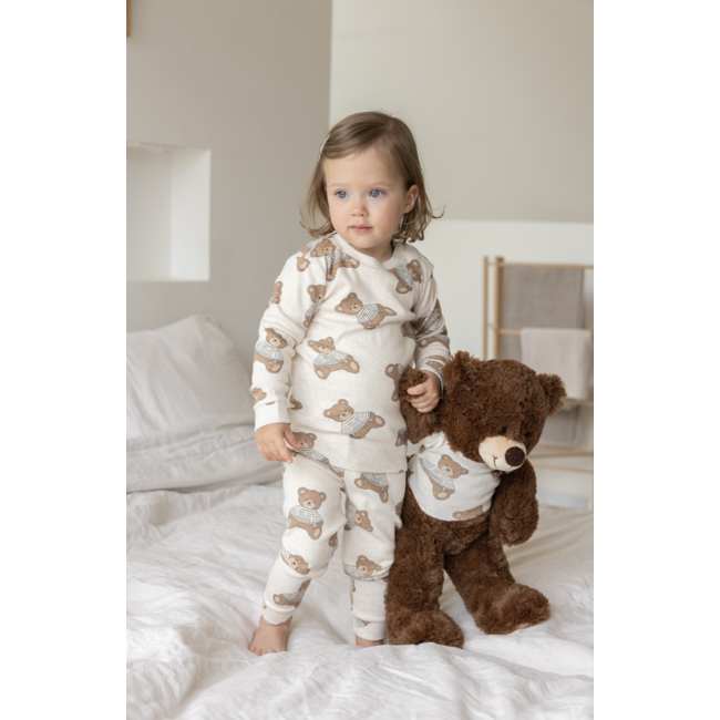 Pyjama Teddy Bear - Premium Sleepwear offwhite melange