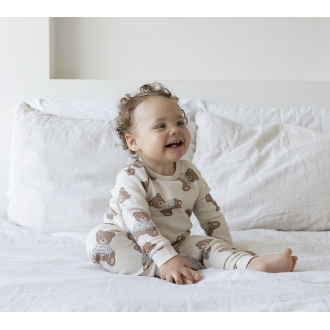 Pyjama Teddy Bear - Premium Sleepwear offwhite melange