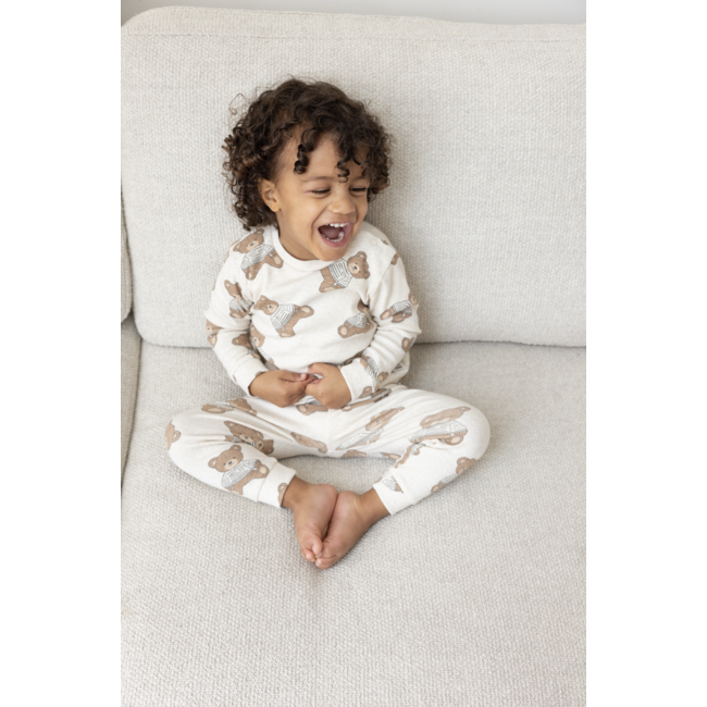 Pyjama Teddy Bear - Premium Sleepwear offwhite melange