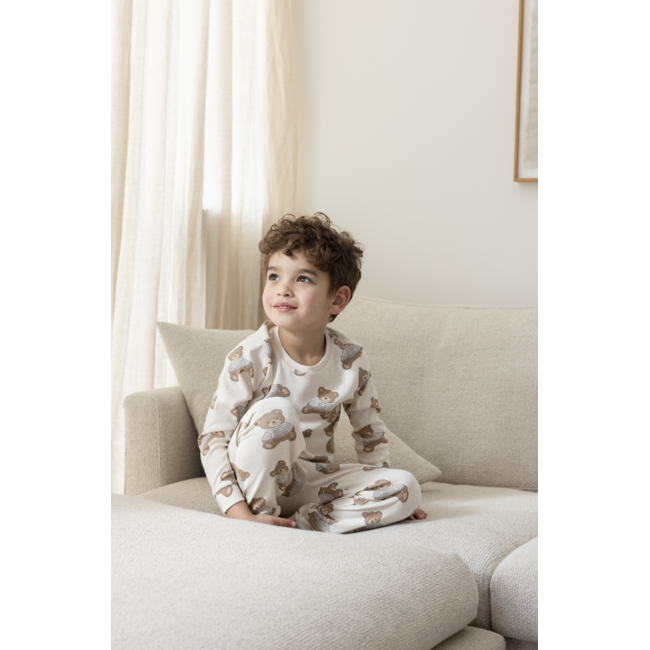 Pyjama Teddy Bear - Premium Sleepwear offwhite melange