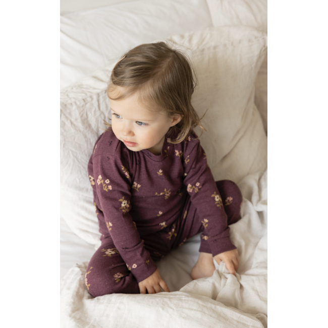 Pyjama Bonnie Bouquet - Premium Sleepwear wijn melange