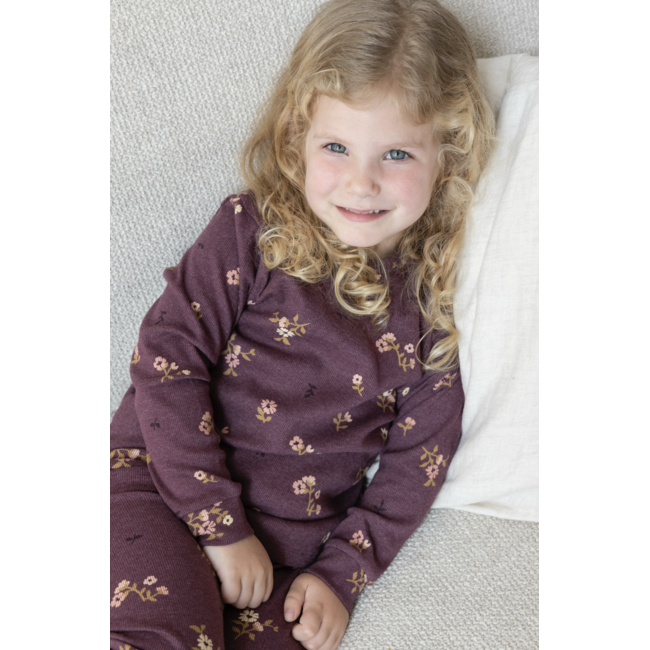 Pyjama Bonnie Bouquet - Premium Sleepwear wijn melange