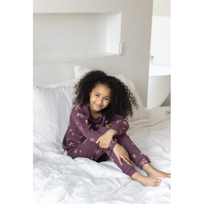 Pyjama Bonnie Bouquet - Premium Sleepwear wijn melange