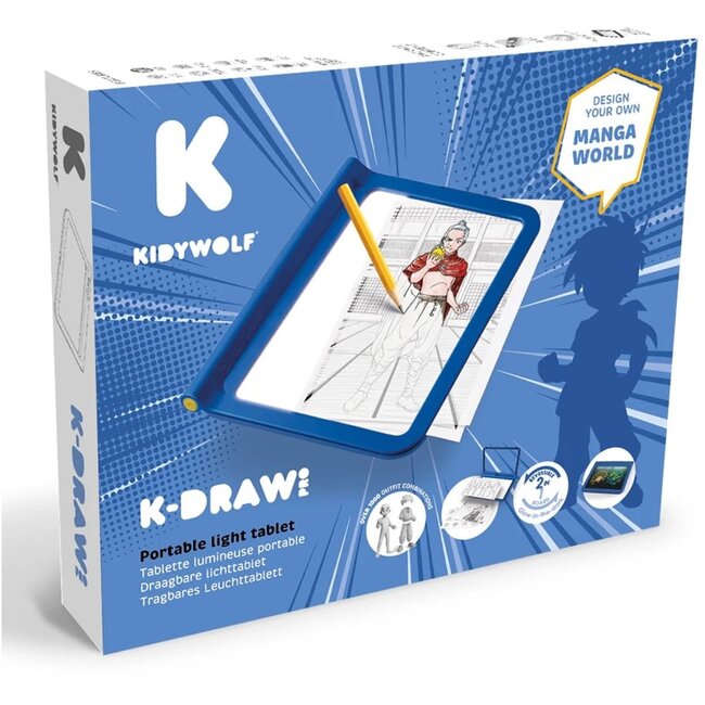 Kidywolf Kidydraw Pro Verlicht tekenbord Blauw