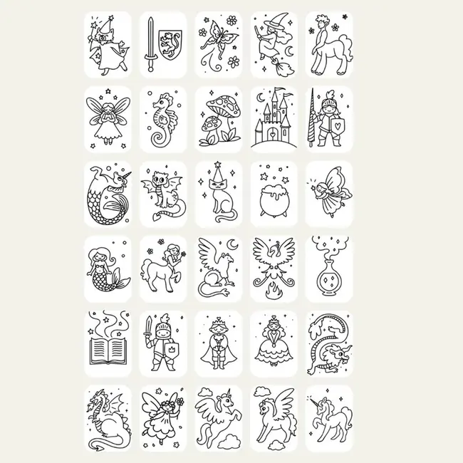 Kidywolf extra set tekenkaarten Er was eens en Dieren