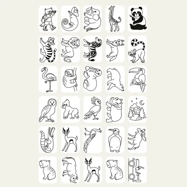 Kidywolf extra set tekenkaarten Er was eens en Dieren