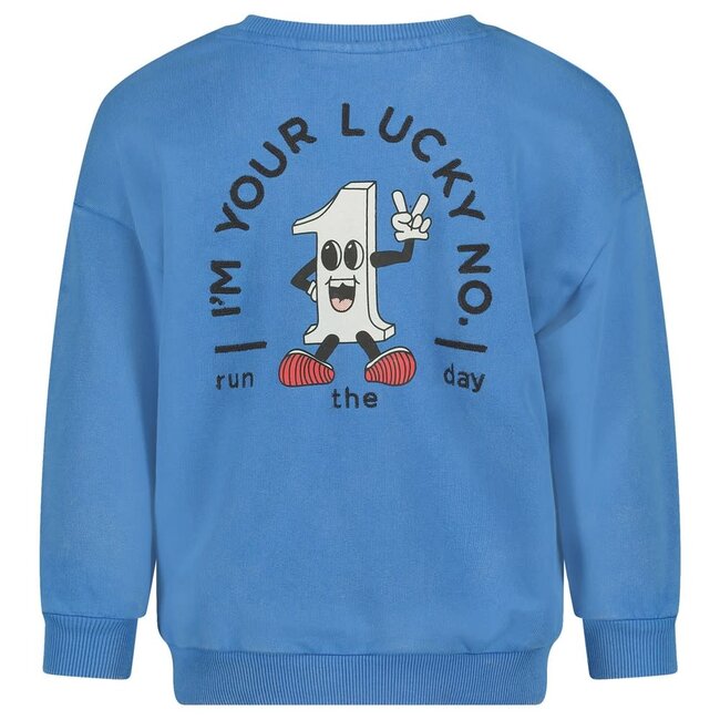 Sturdy sweater oversized - Run the Day blauw