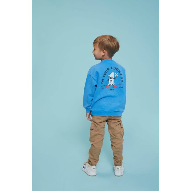 Sturdy sweater oversized - Run the Day blauw