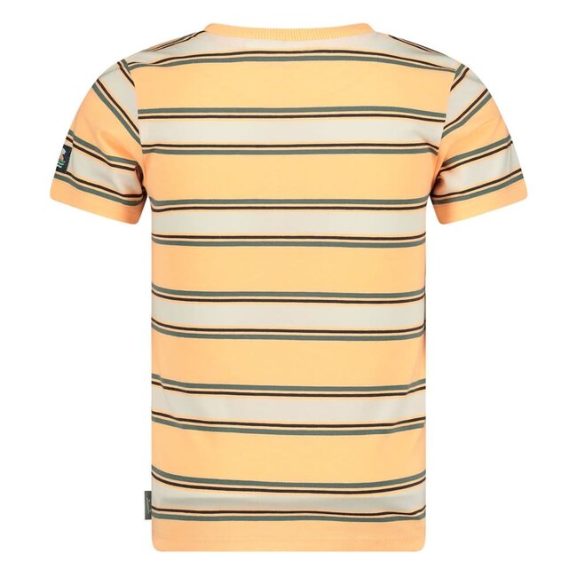 Sturdy t-shirt streep - Lagoon Legends neon oranje
