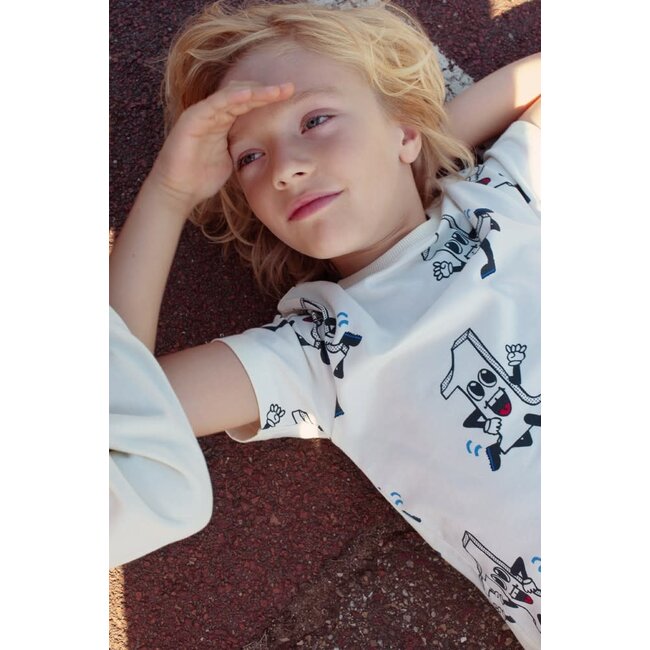 Sturdy t-shirt aop - Run the Day offwhite