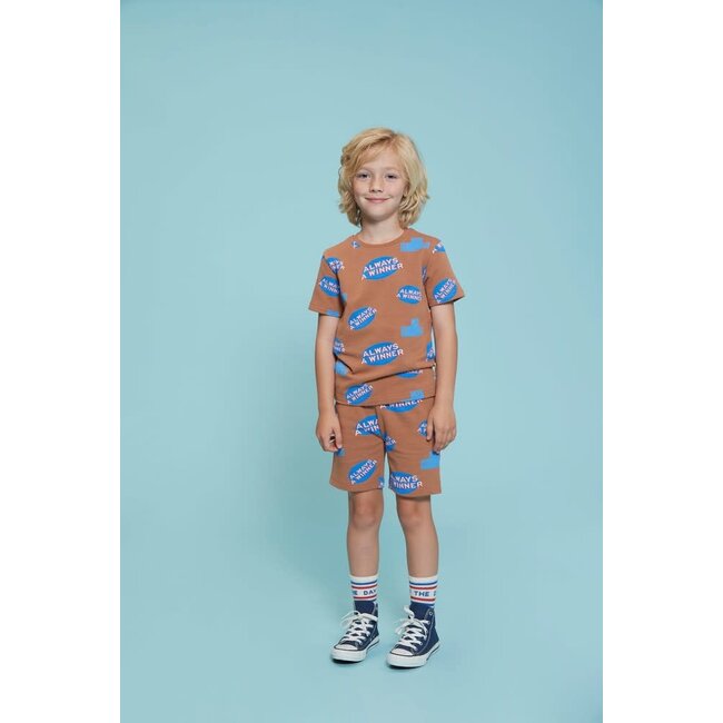 Sturdy t-shirt aop - Run the Day hazelnoot