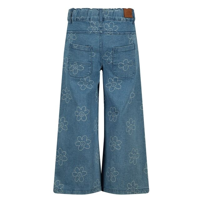 Jubel jeans wide leg aop - Rolling into Spring l.blauw denim