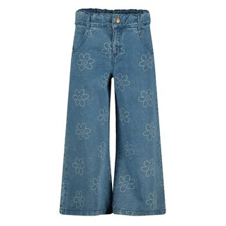 Jubel Jubel jeans wide leg aop - Rolling into Spring l.blauw denim